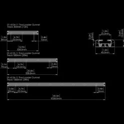 Railblaza TracLoader Gunnel 500mm -VandGlæde Salgsbutik tracloader gunnel tracks dimension drawing 1